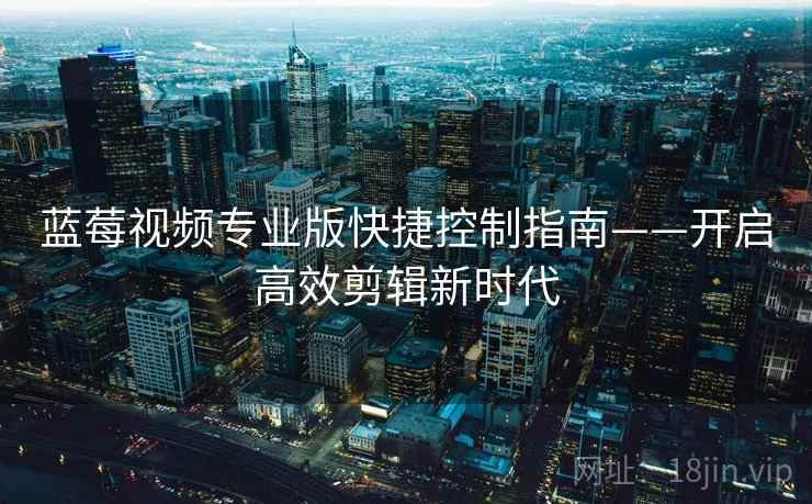 蓝莓视频专业版快捷控制指南——开启高效剪辑新时代