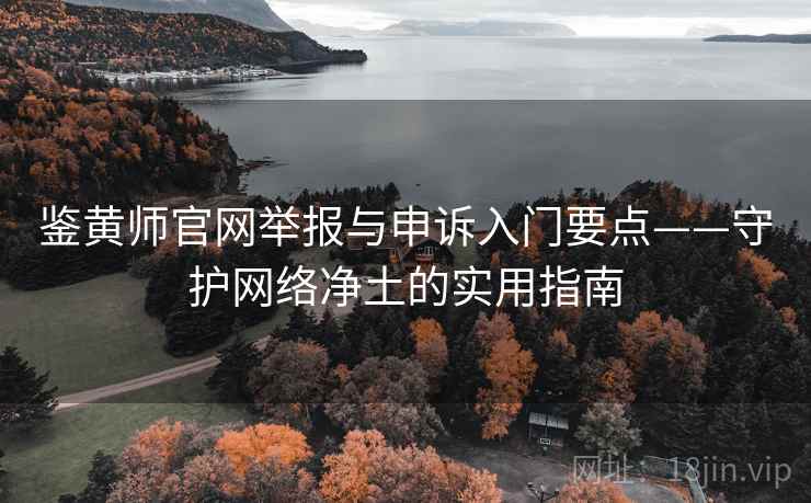 鉴黄师官网举报与申诉入门要点——守护网络净土的实用指南